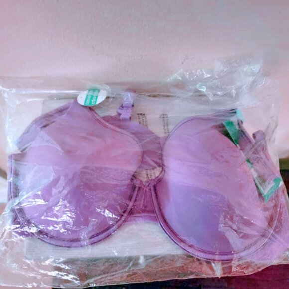 Vanity Fair Bra Full Coverage Underwire 38C Rosy Glow Pink Purple NWT Rare Color - Picture 6 of 9